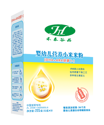 【嬰幼兒營(yíng)養(yǎng)小米米粉】DHA+ARA胡蘿卜225克  